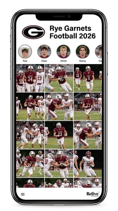 Phone showing the shared team album