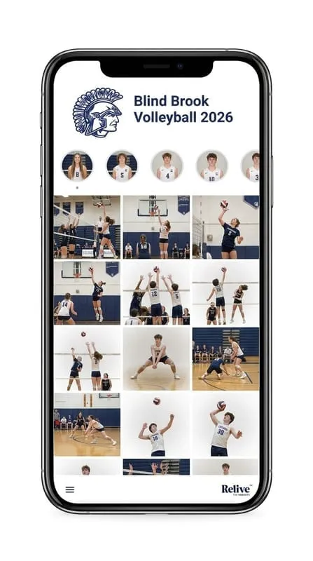 Phone showing the shared team album