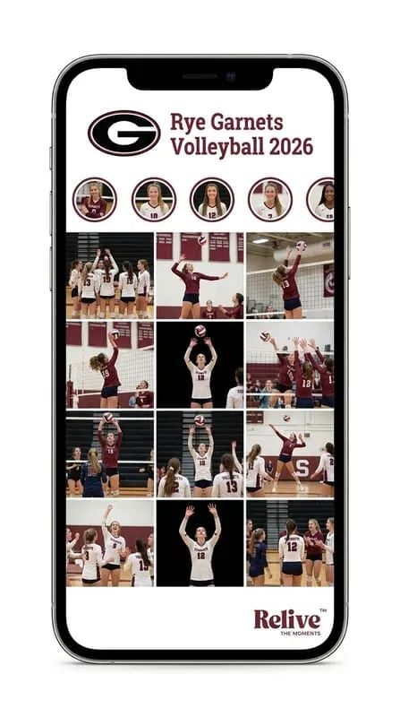 Phone showing the shared team album